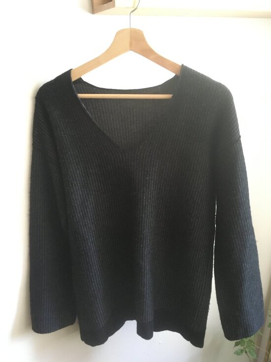 ATM wool and cashmere sweater (gray stripe, size XS) - Picture 2 of 12